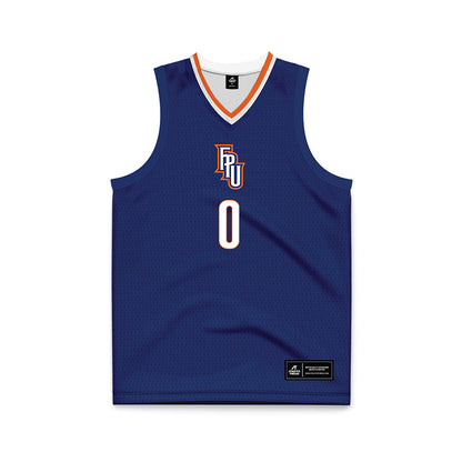 FPU - NCAA Men's Basketball : Jaden Geron - Navy Basketball Jersey-0