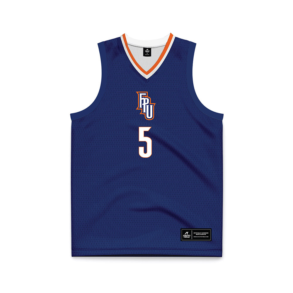 FPU - NCAA Men's Basketball : Harrison Pennisi - Navy Basketball Jersey-0