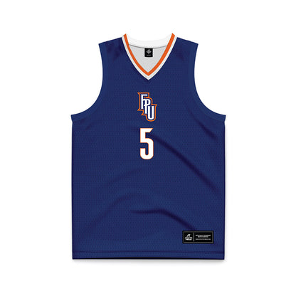 FPU - NCAA Men's Basketball : Harrison Pennisi - Navy Basketball Jersey-0