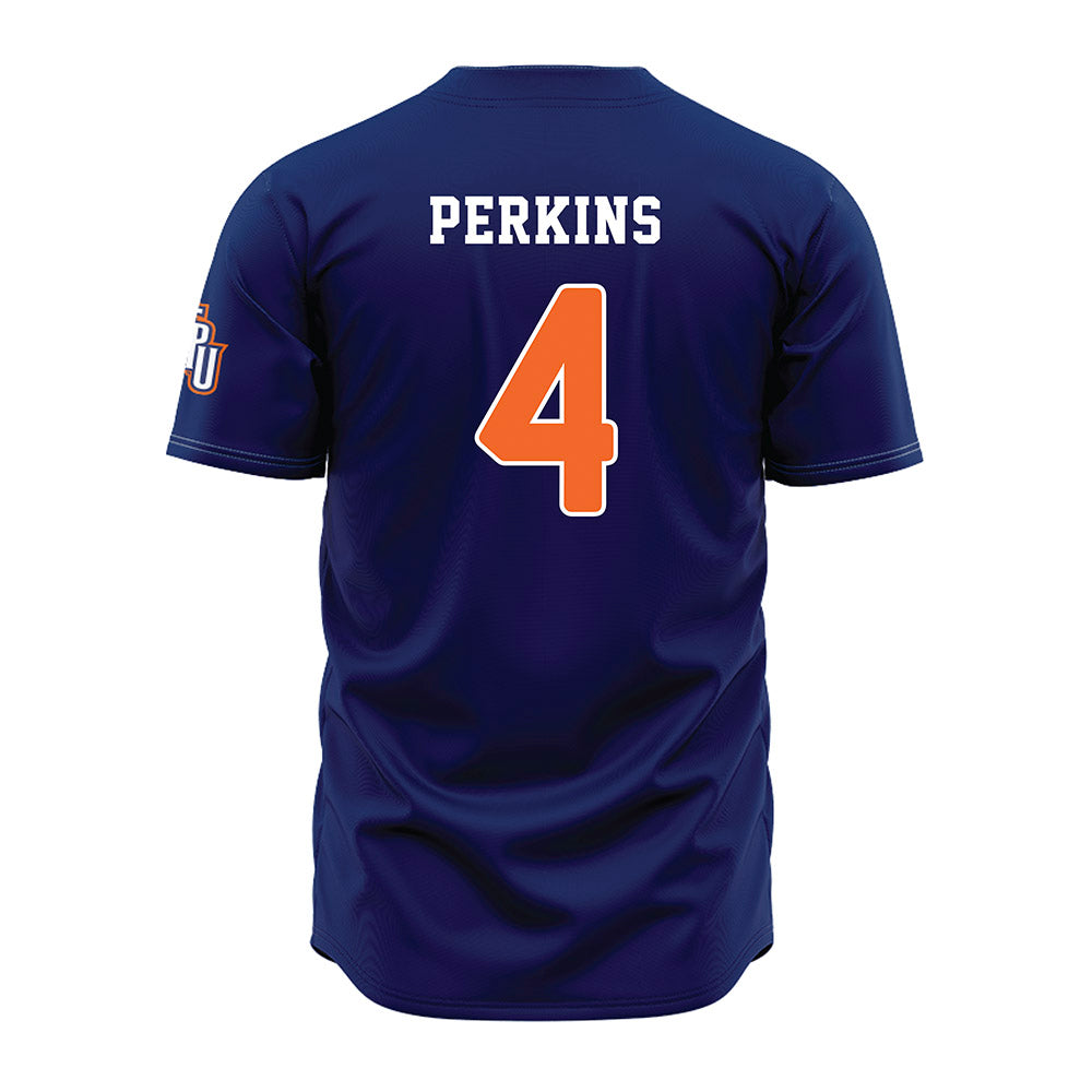 FPU - NCAA Baseball : Garrett Perkins - Navy Jersey-1