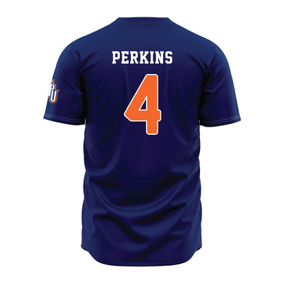 FPU - NCAA Baseball : Garrett Perkins - Navy Jersey-1