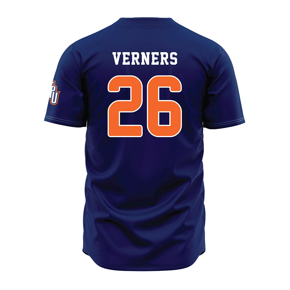 FPU - NCAA Baseball : Bodhi Verners - Navy Jersey-1