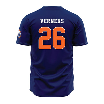 FPU - NCAA Baseball : Bodhi Verners - Navy Jersey-1