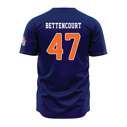 FPU - NCAA Baseball : Matt Bettencourt - Navy Jersey-1
