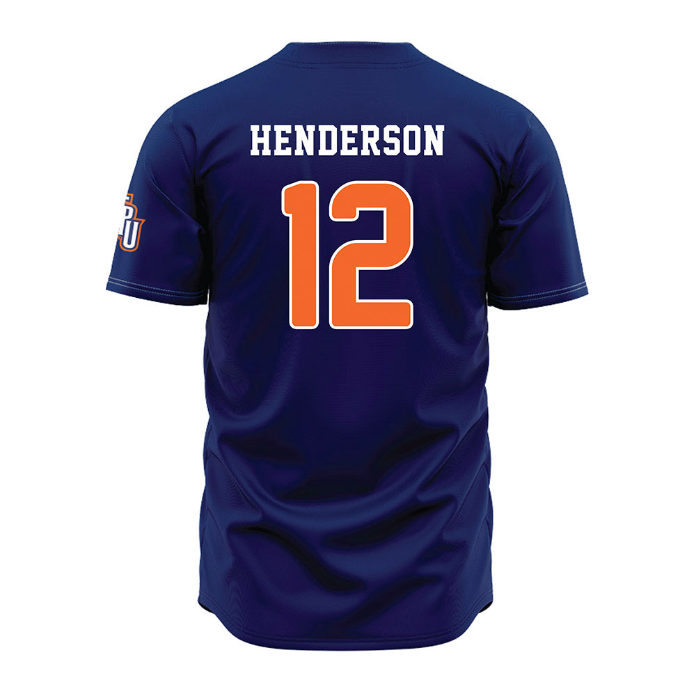FPU - NCAA Baseball : Gabe Henderson - Navy Jersey-1