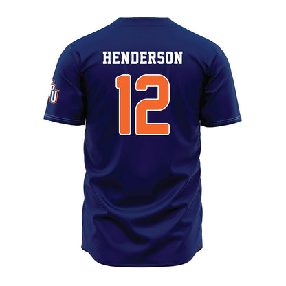 FPU - NCAA Baseball : Gabe Henderson - Navy Jersey-1
