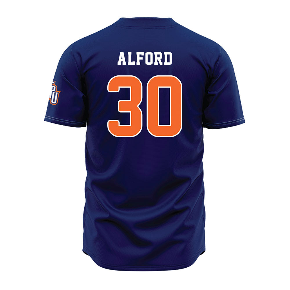 FPU - NCAA Baseball : Dalton Alford - Navy Jersey-1