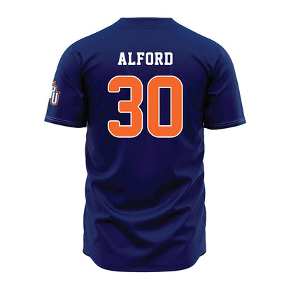 FPU - NCAA Baseball : Dalton Alford - Navy Jersey-1