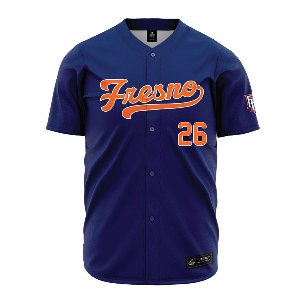 FPU - NCAA Baseball : Bodhi Verners - Navy Jersey-0