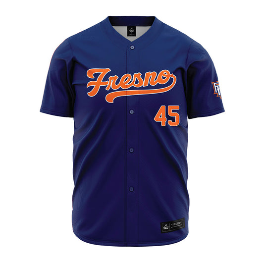 FPU - NCAA Baseball : Dylan Senneway - Navy Jersey-0