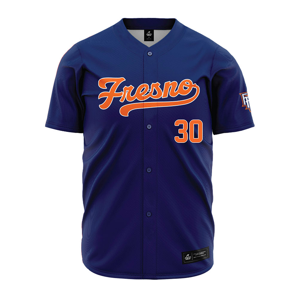FPU - NCAA Baseball : Dalton Alford - Navy Jersey-0