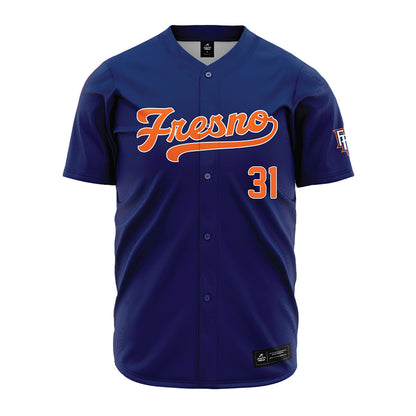 FPU - NCAA Baseball : Joshua Nixon - Navy Jersey-0