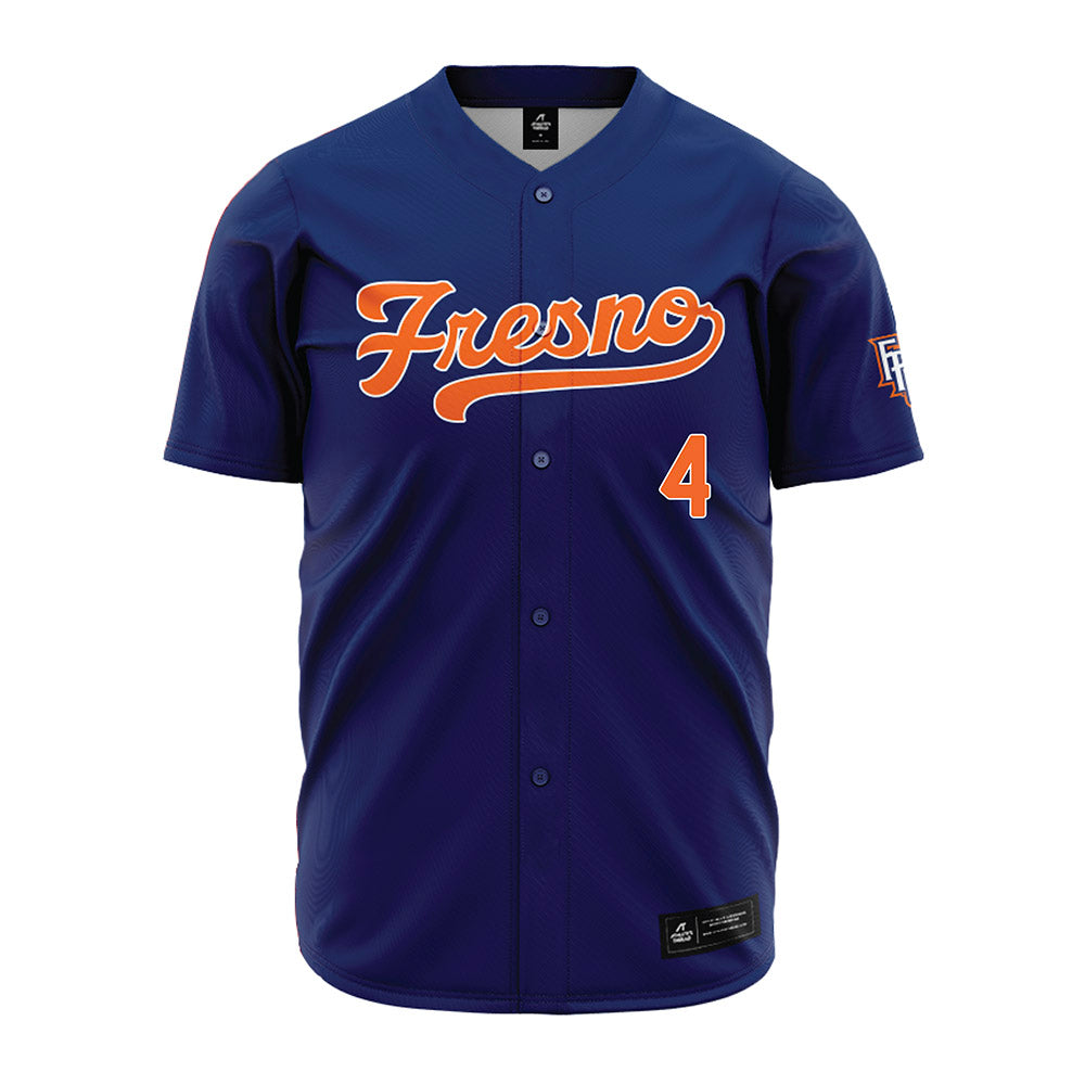 FPU - NCAA Baseball : Garrett Perkins - Navy Jersey-0