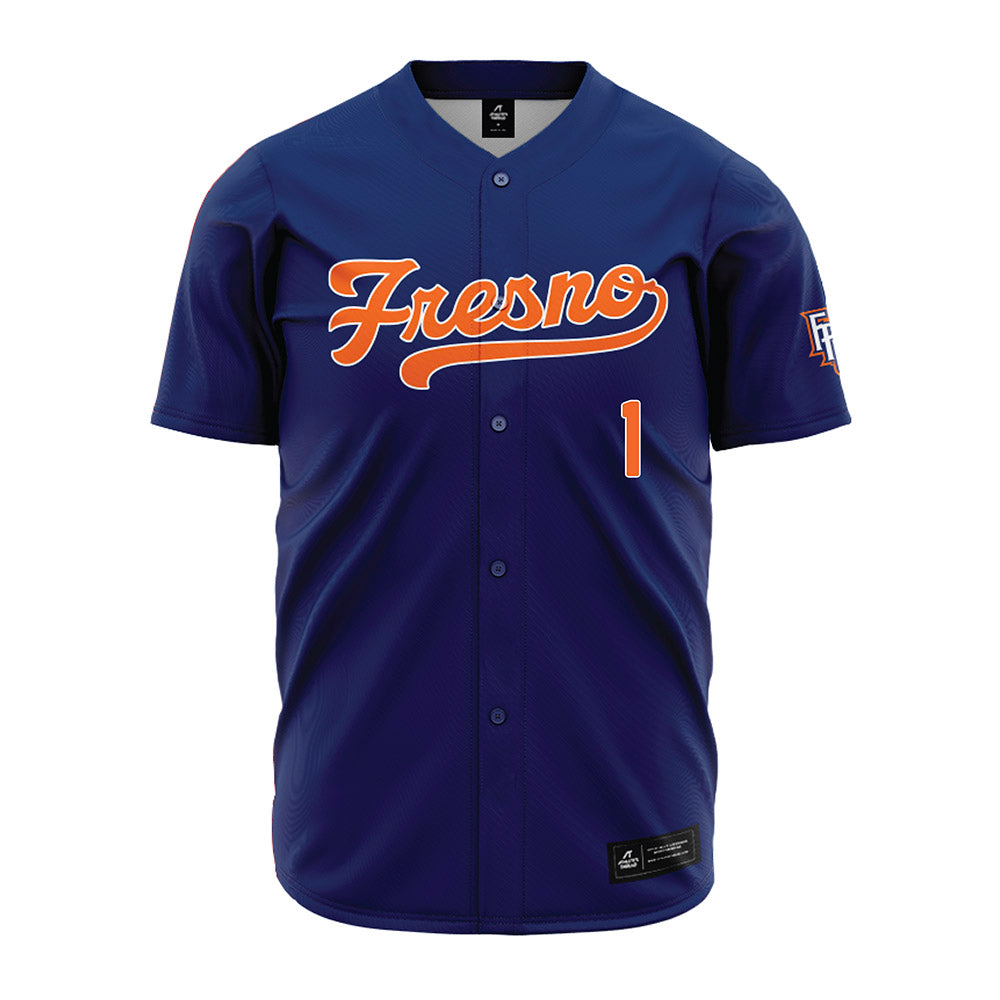 FPU - NCAA Baseball : Tejean Smith - Navy Jersey-0