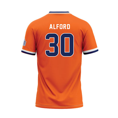 FPU - NCAA Baseball : Dalton Alford - Orange Baseball Jersey-1