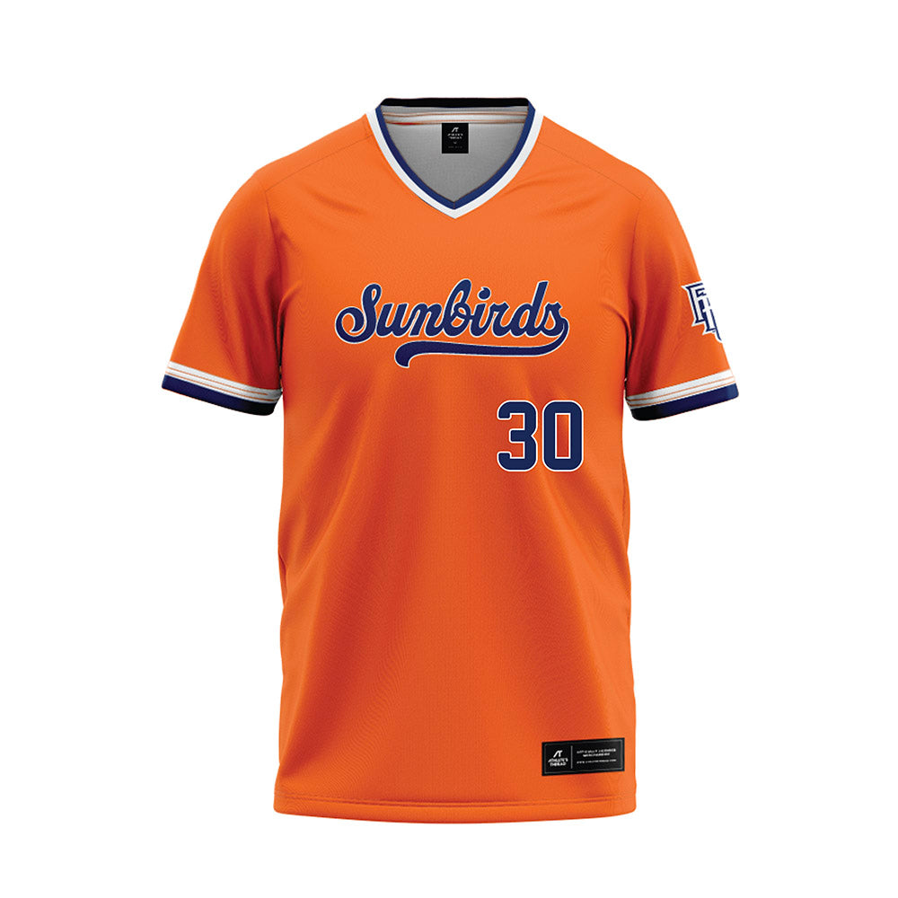 FPU - NCAA Baseball : Dalton Alford - Orange Baseball Jersey-0
