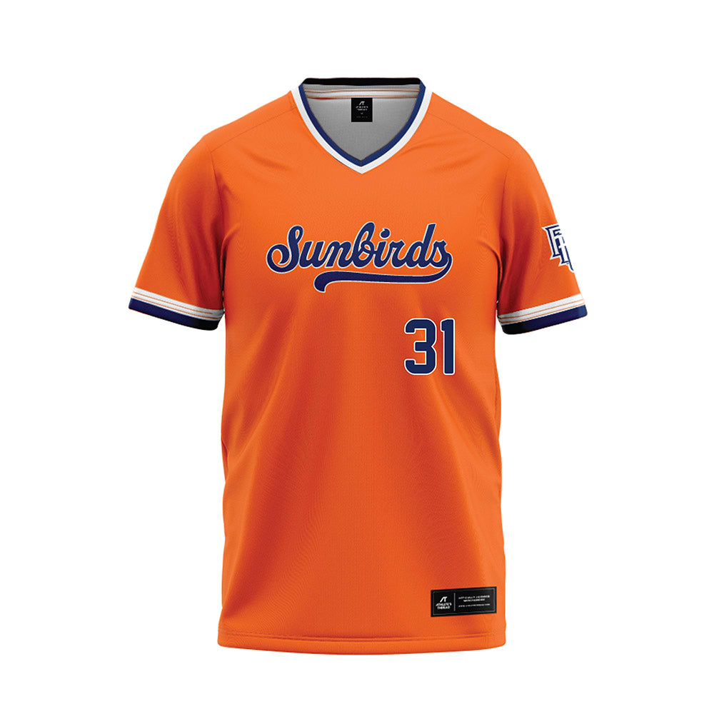 FPU - NCAA Baseball : Joshua Nixon - Orange Baseball Jersey-0