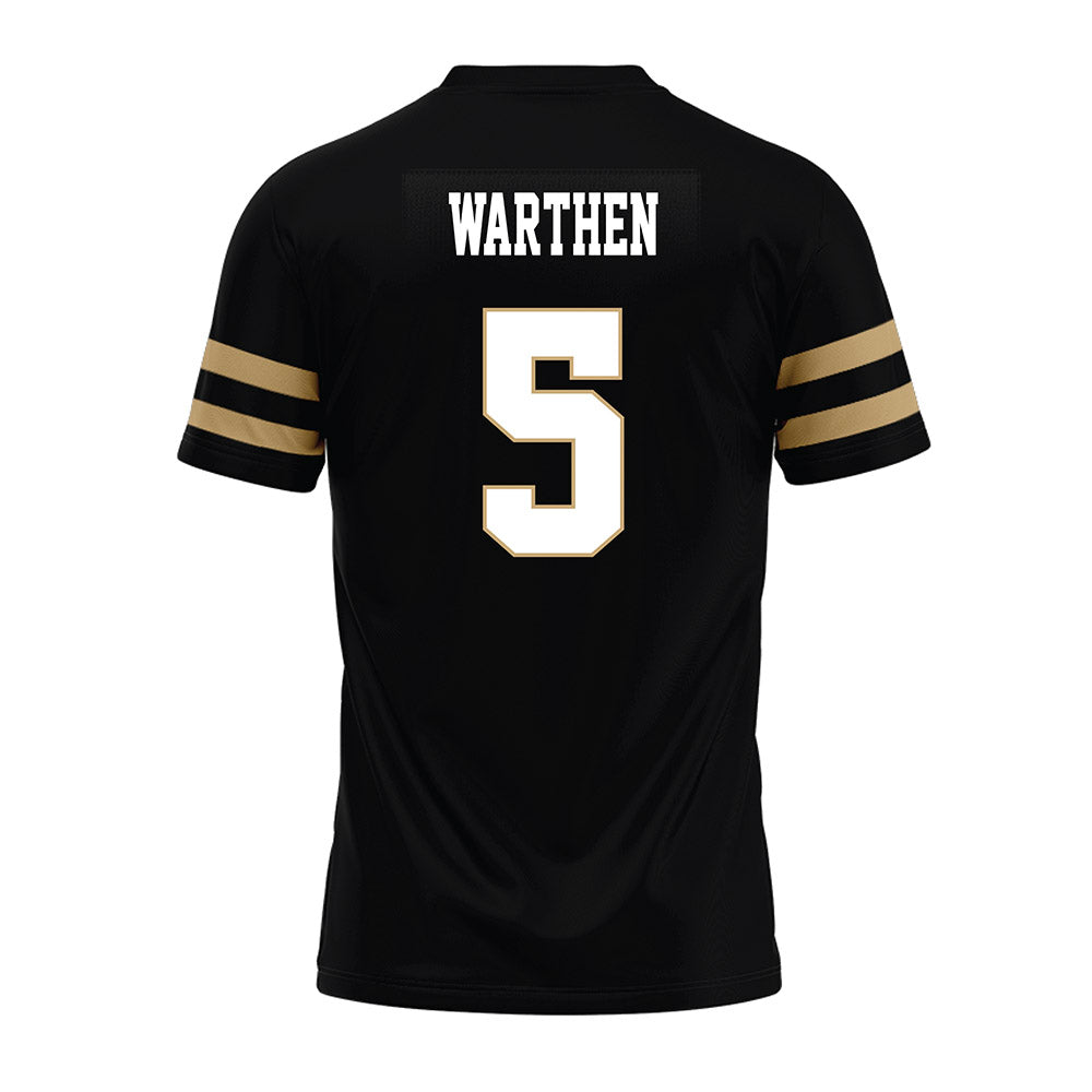 Anderson - NCAA Football : Jalon Warthen - Black Premium Football Jersey-1
