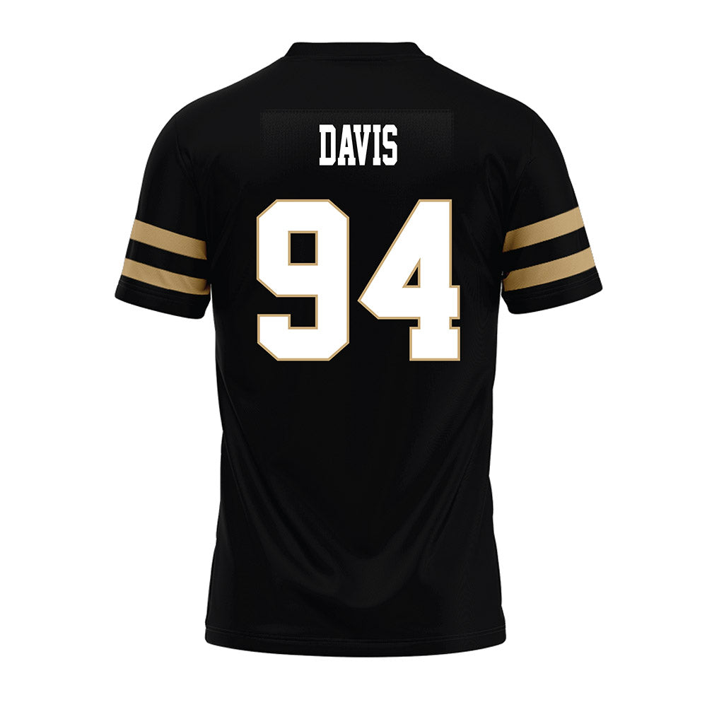 Anderson - NCAA Football : Connor Davis - Black Premium Football Jersey-1