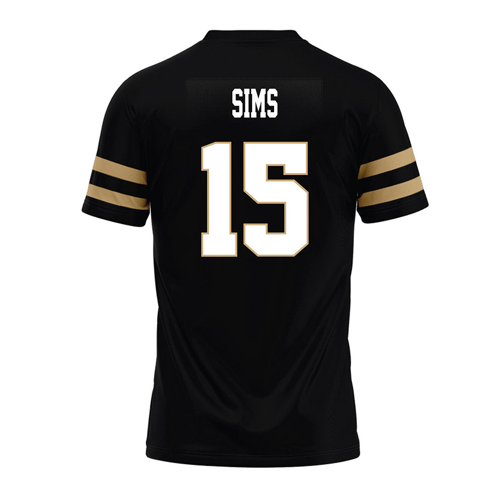 Anderson - NCAA Football : Fuller Sims - Black Premium Football Jersey-1