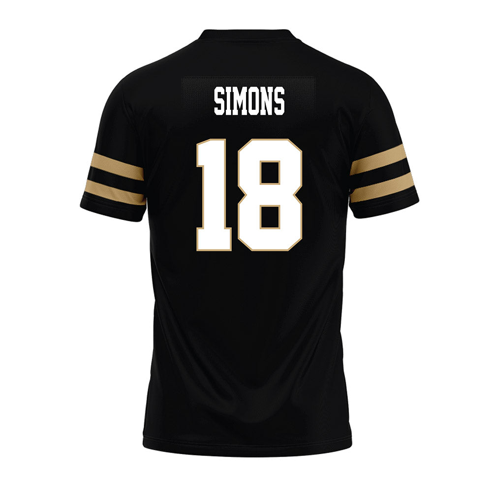 Anderson - NCAA Football : Blaine Simons - Black Premium Football Jersey-1