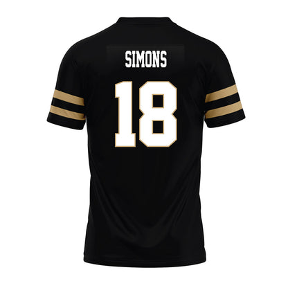 Anderson - NCAA Football : Blaine Simons - Black Premium Football Jersey-1