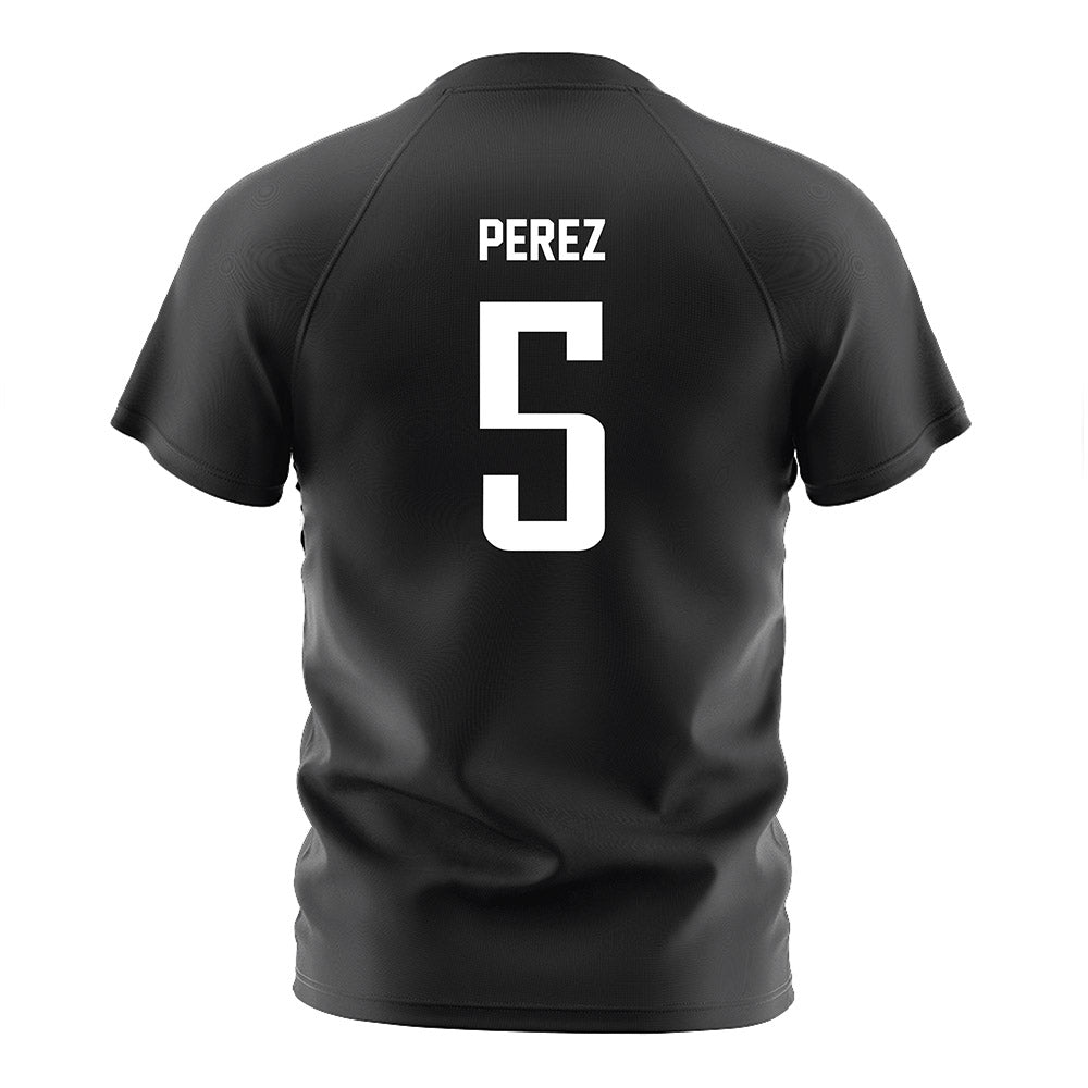 Anderson - NCAA Men's Soccer : Tiago Perez - Black Soccer Jersey-1