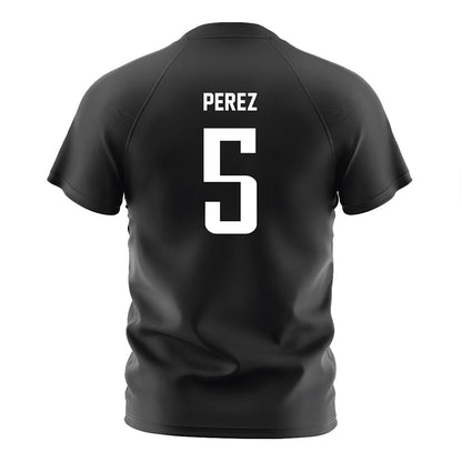 Anderson - NCAA Men's Soccer : Tiago Perez - Black Soccer Jersey-1