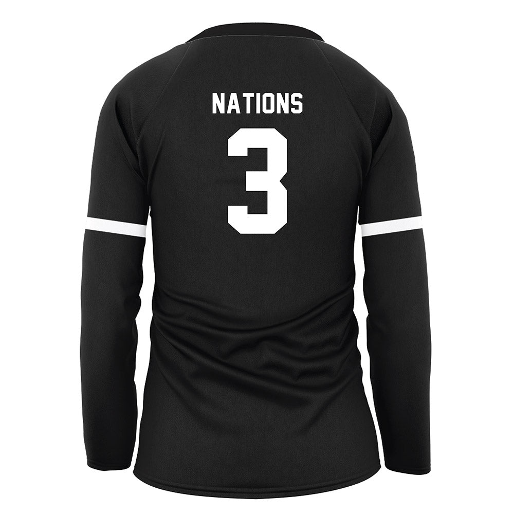 Anderson - NCAA Women's Volleyball : Anna Campbell Nations - Black Volleyball Jersey-1