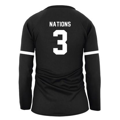 Anderson - NCAA Women's Volleyball : Anna Campbell Nations - Black Volleyball Jersey-1
