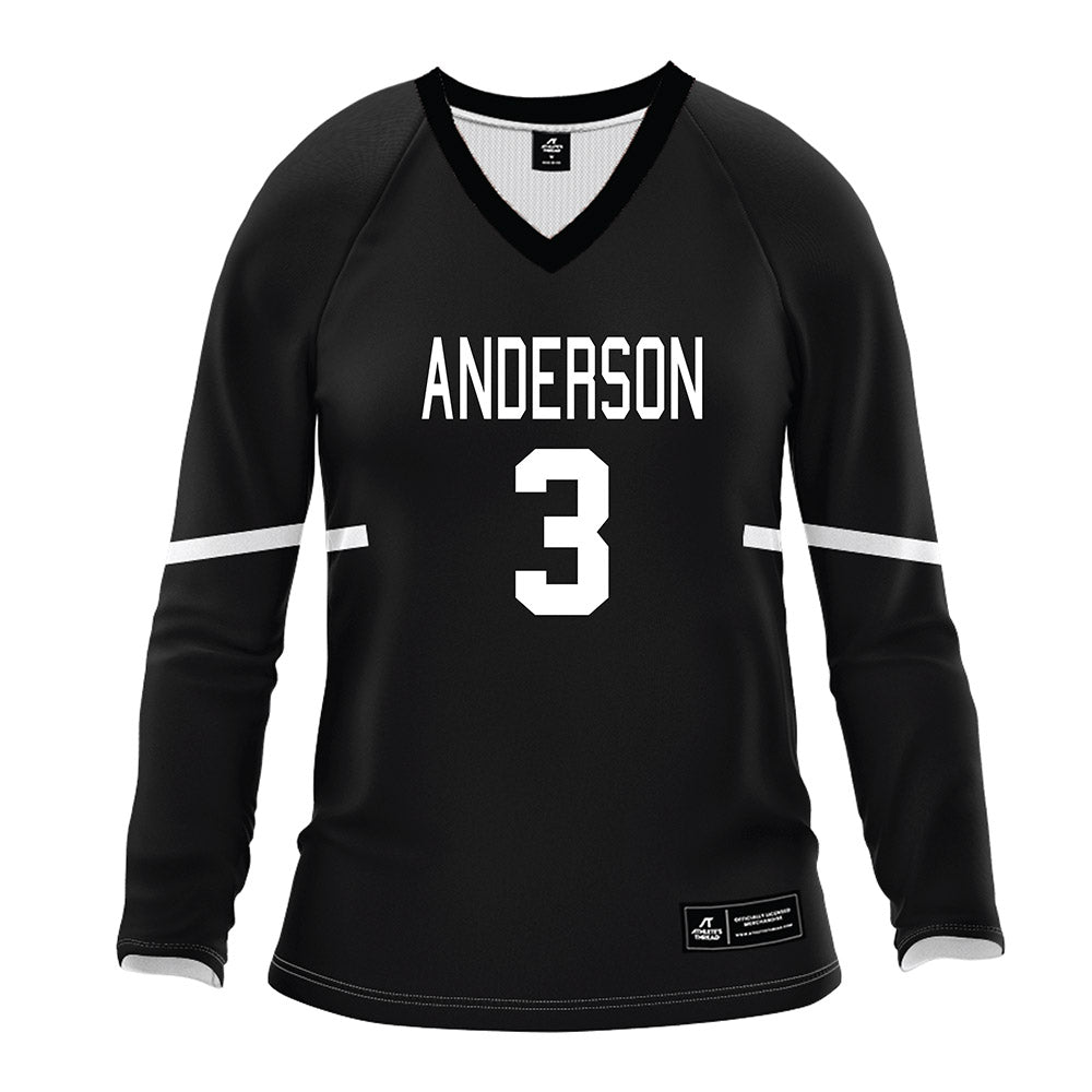 Anderson - NCAA Women's Volleyball : Anna Campbell Nations - Black Volleyball Jersey-0