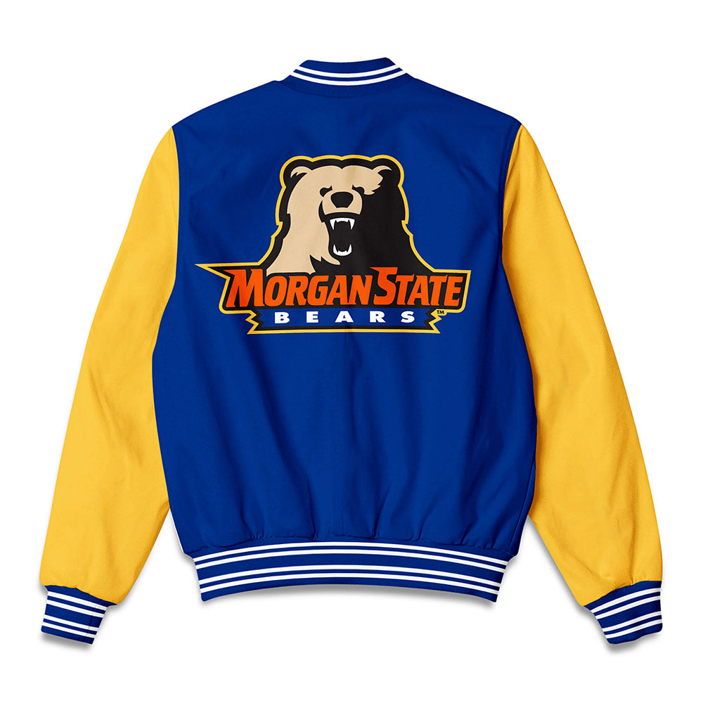 Morgan State - NCAA Men's Basketball : Elijah Davis - Bomber Jacket-1