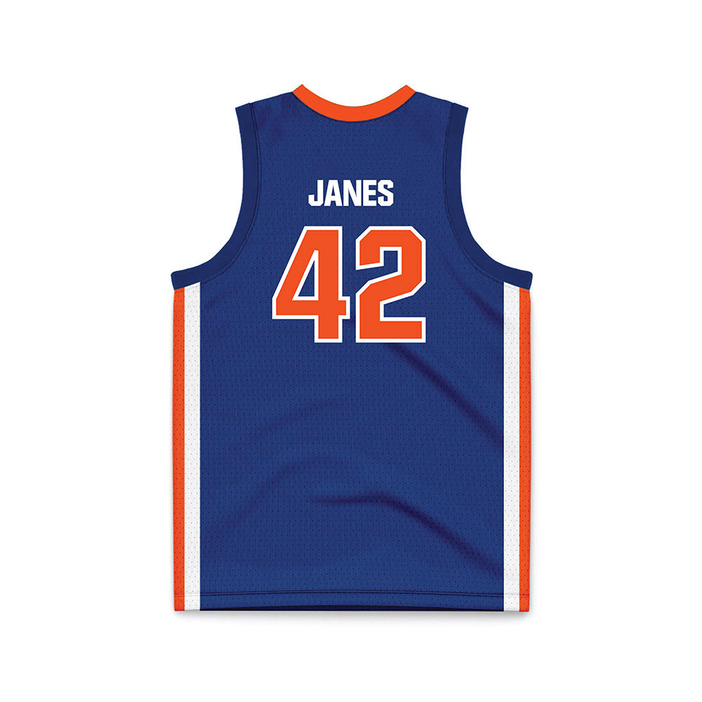 Morgan State - NCAA Men's Basketball : Dallas Janes - Blue Basketball Jersey-1