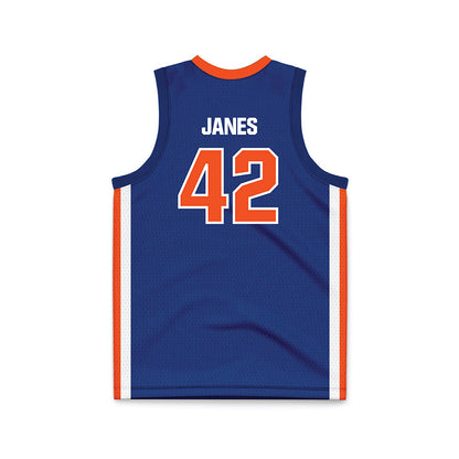 Morgan State - NCAA Men's Basketball : Dallas Janes - Blue Basketball Jersey-1