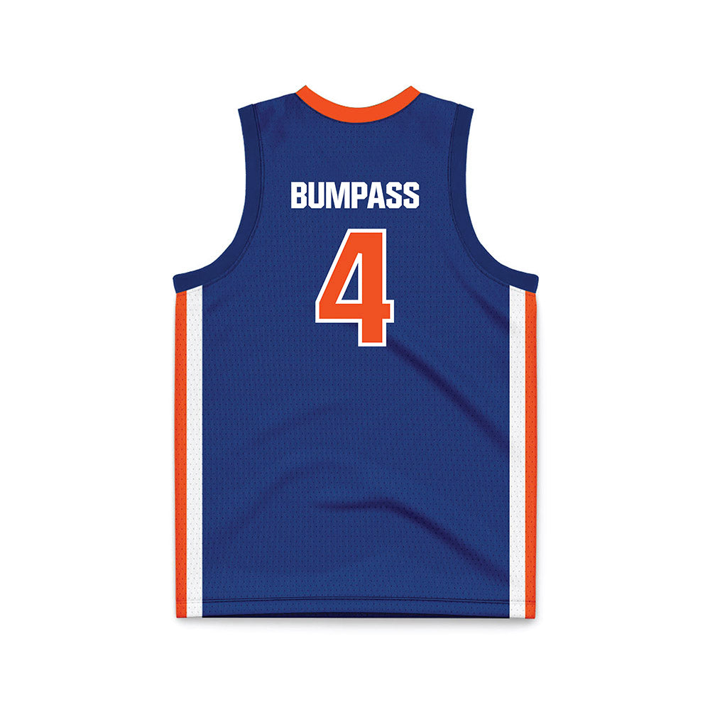 Morgan State - NCAA Men's Basketball : David Bumpass - Blue Basketball Jersey-1