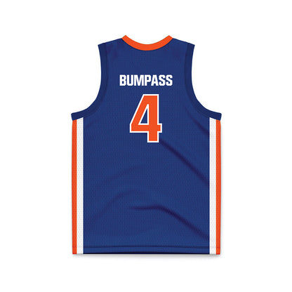 Morgan State - NCAA Men's Basketball : David Bumpass - Blue Basketball Jersey-1