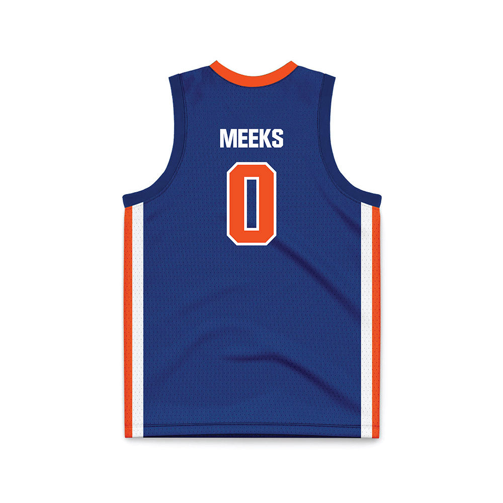 Morgan State - NCAA Men's Basketball : Christian Meeks - Blue Basketball Jersey-1