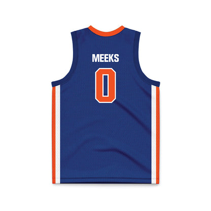 Morgan State - NCAA Men's Basketball : Christian Meeks - Blue Basketball Jersey-1