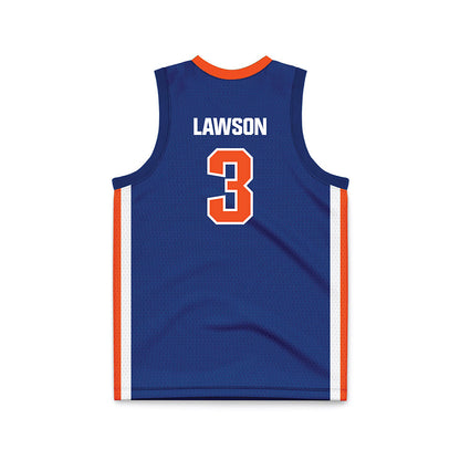 Morgan State - NCAA Men's Basketball : Rob Lawson - Blue Basketball Jersey-1
