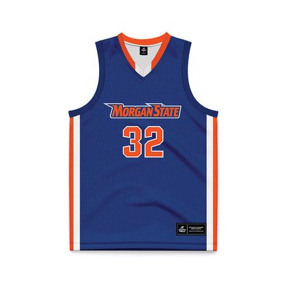 Morgan State - NCAA Men's Basketball : Jayden Socka - Blue Basketball Jersey-0