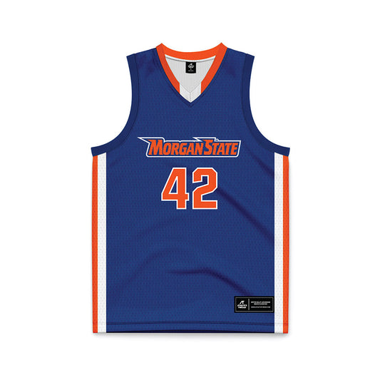 Morgan State - NCAA Men's Basketball : Dallas Janes - Blue Basketball Jersey-0