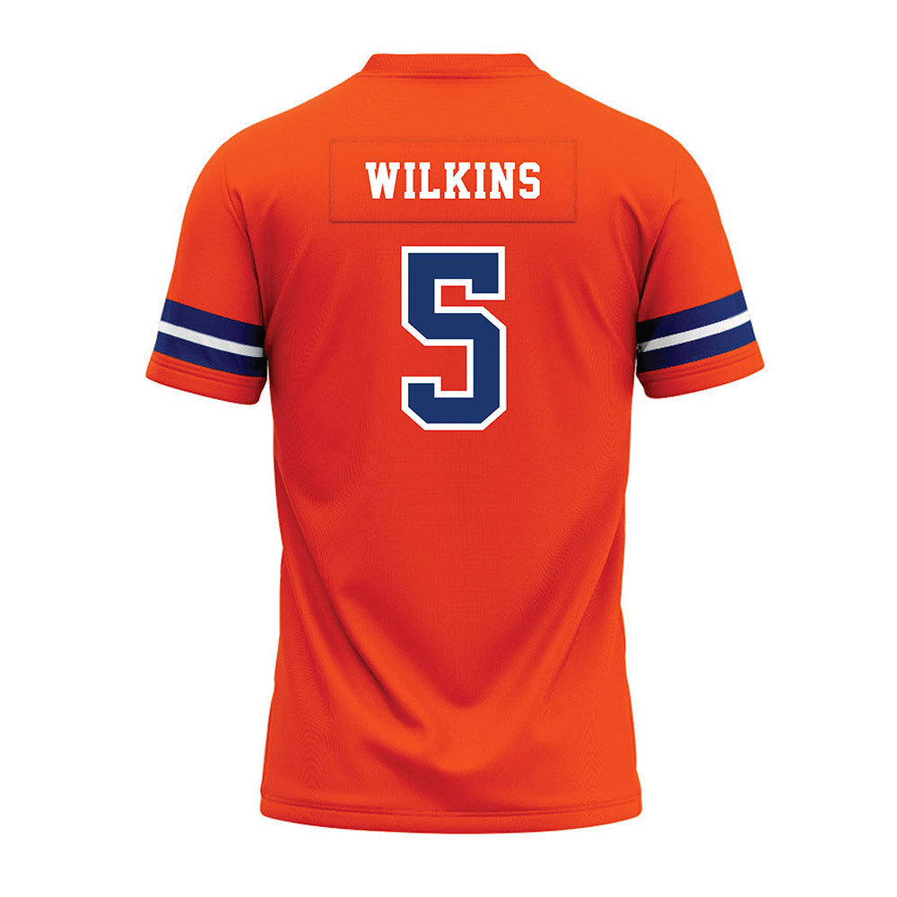 Morgan State - NCAA Football : Tyler Wilkins - Orange Premium Football Jersey-1