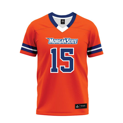 Morgan State - NCAA Football : Justin Perry - Orange Premium Football Jersey-0