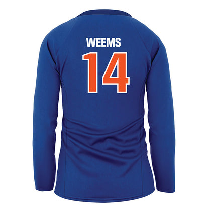 Morgan State - NCAA Women's Volleyball : Tyrah Weems - Blue Volleyball Jersey-1