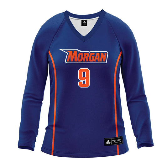 Morgan State - NCAA Women's Volleyball : Daniela Ferreira - Blue Volleyball Jersey-0