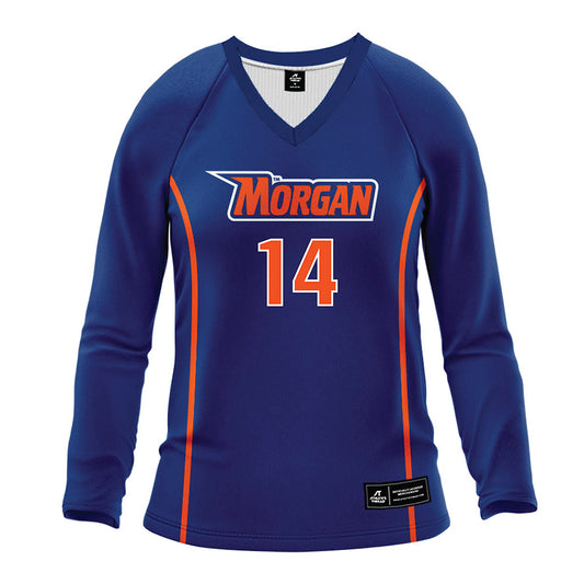 Morgan State - NCAA Women's Volleyball : Tyrah Weems - Blue Volleyball Jersey-0