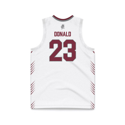 Bellarmine - NCAA Men's Basketball : Sam Donald - White Basketball Jersey-1