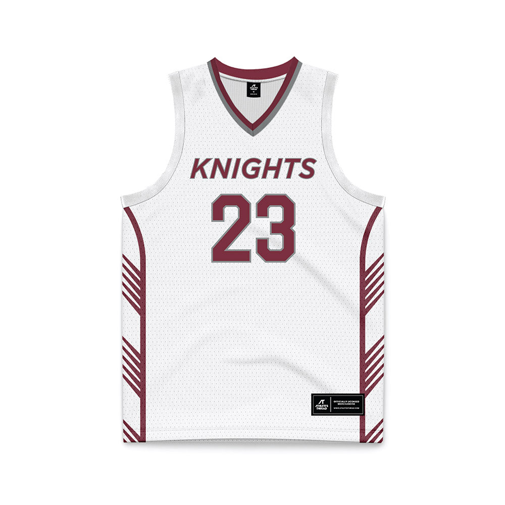 Bellarmine - NCAA Men's Basketball : Sam Donald - White Basketball Jersey-0