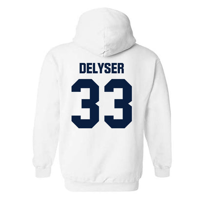 UNH - NCAA Women's Soccer : Chloe DeLyser - Classic Shersey Hooded Sweatshirt-1