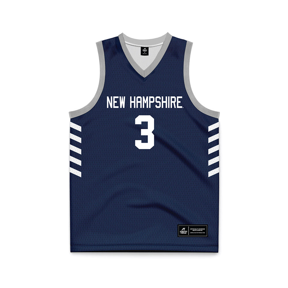 UNH - NCAA Men's Basketball : Dylan Saunders - Blue Basketball Jersey-0